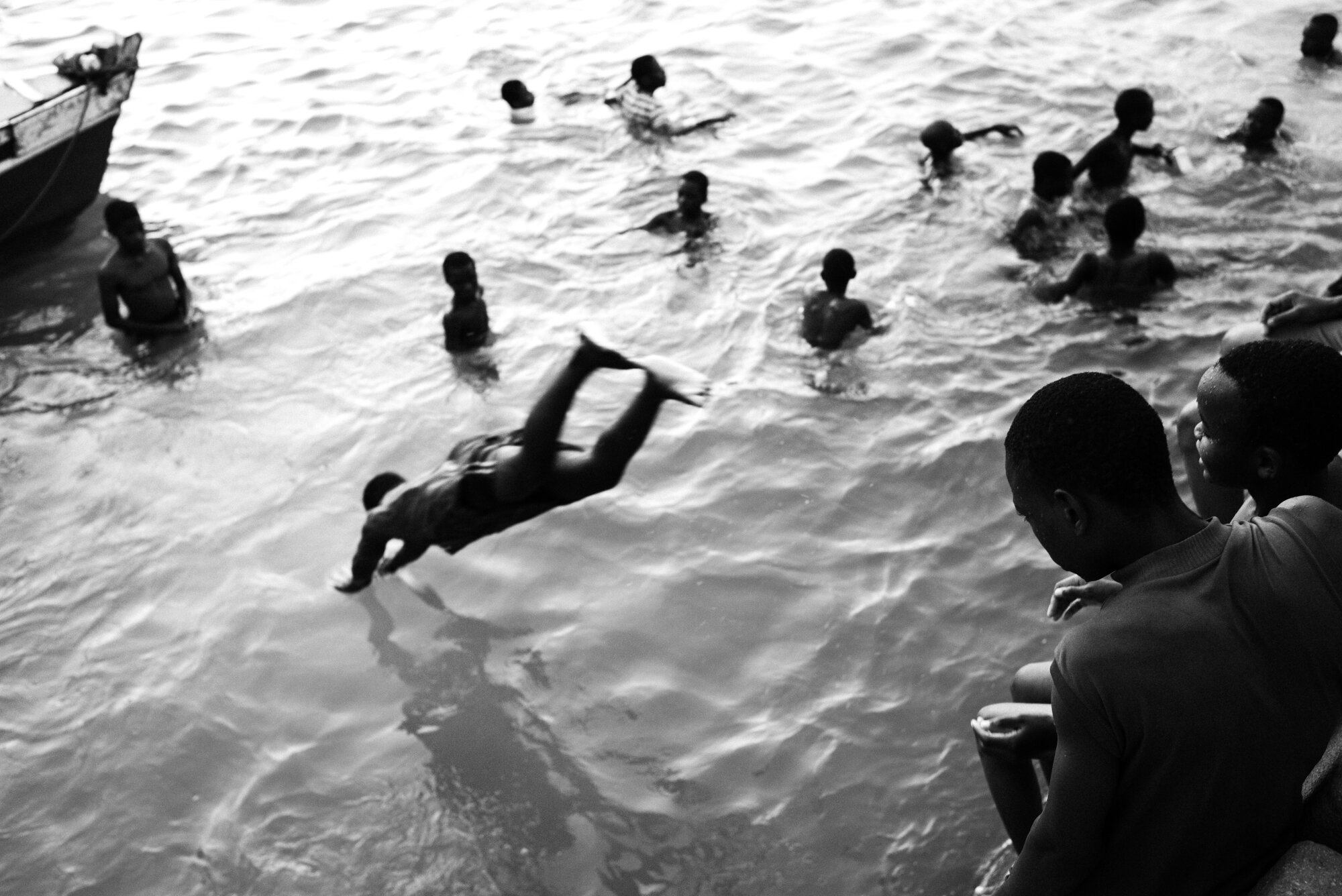  Young swimmers, Forodhani, Stone Town 
