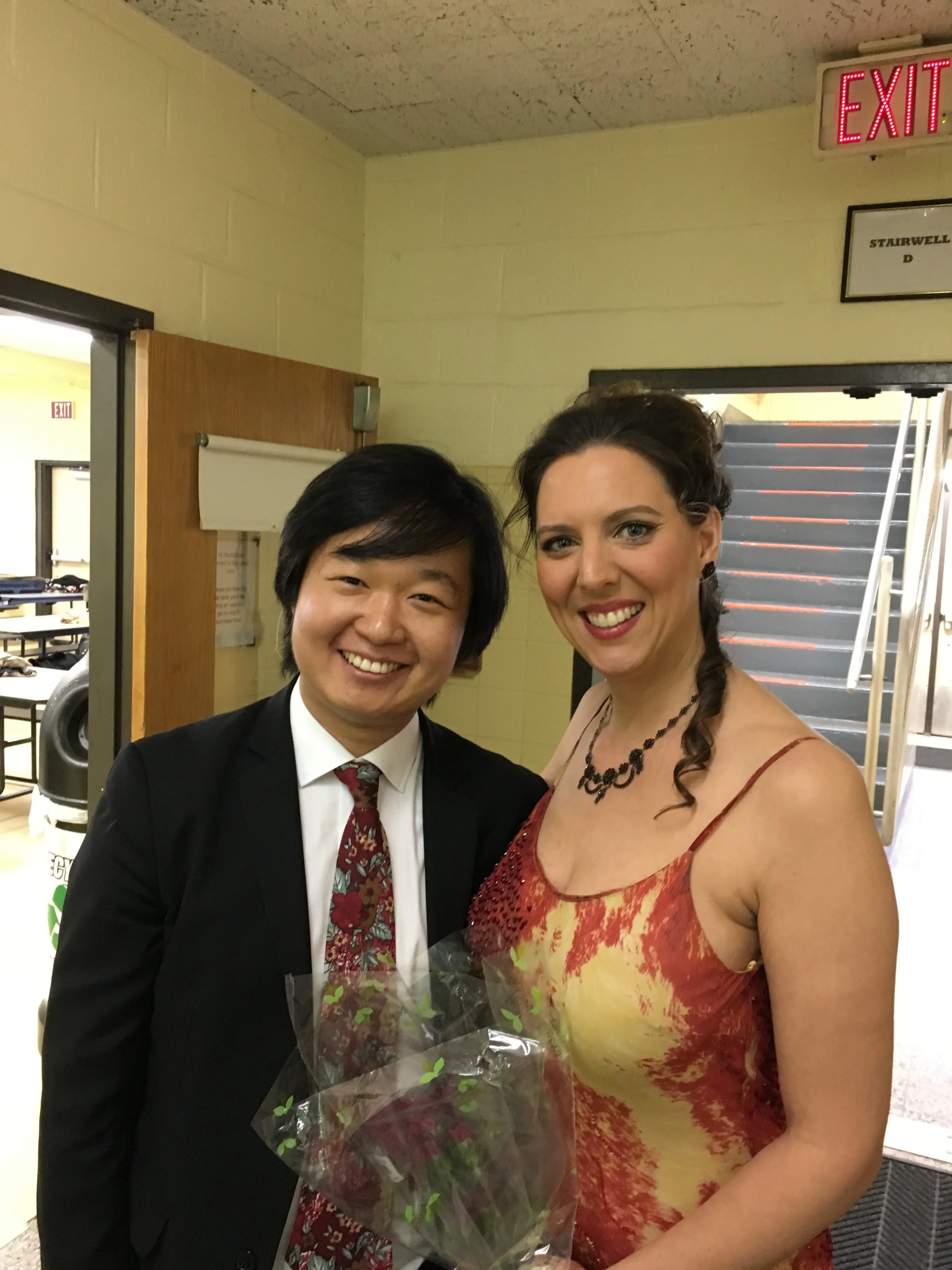 with Sara Pearson after the concert 