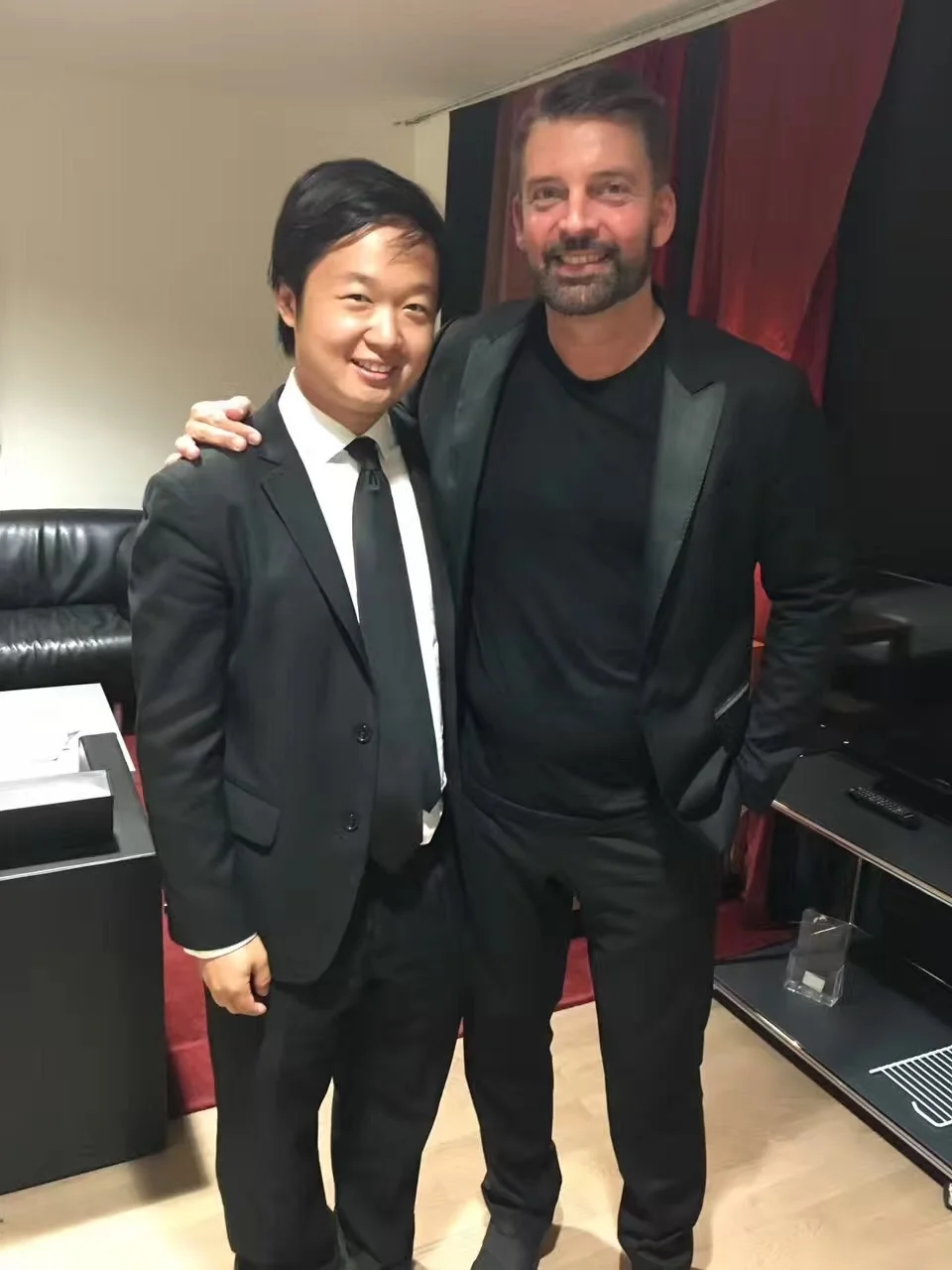 with Matthias Pintscher after the Swiss premiere of Friedrich Cerha's "Spiegel" at KKL, Lucerne Festival