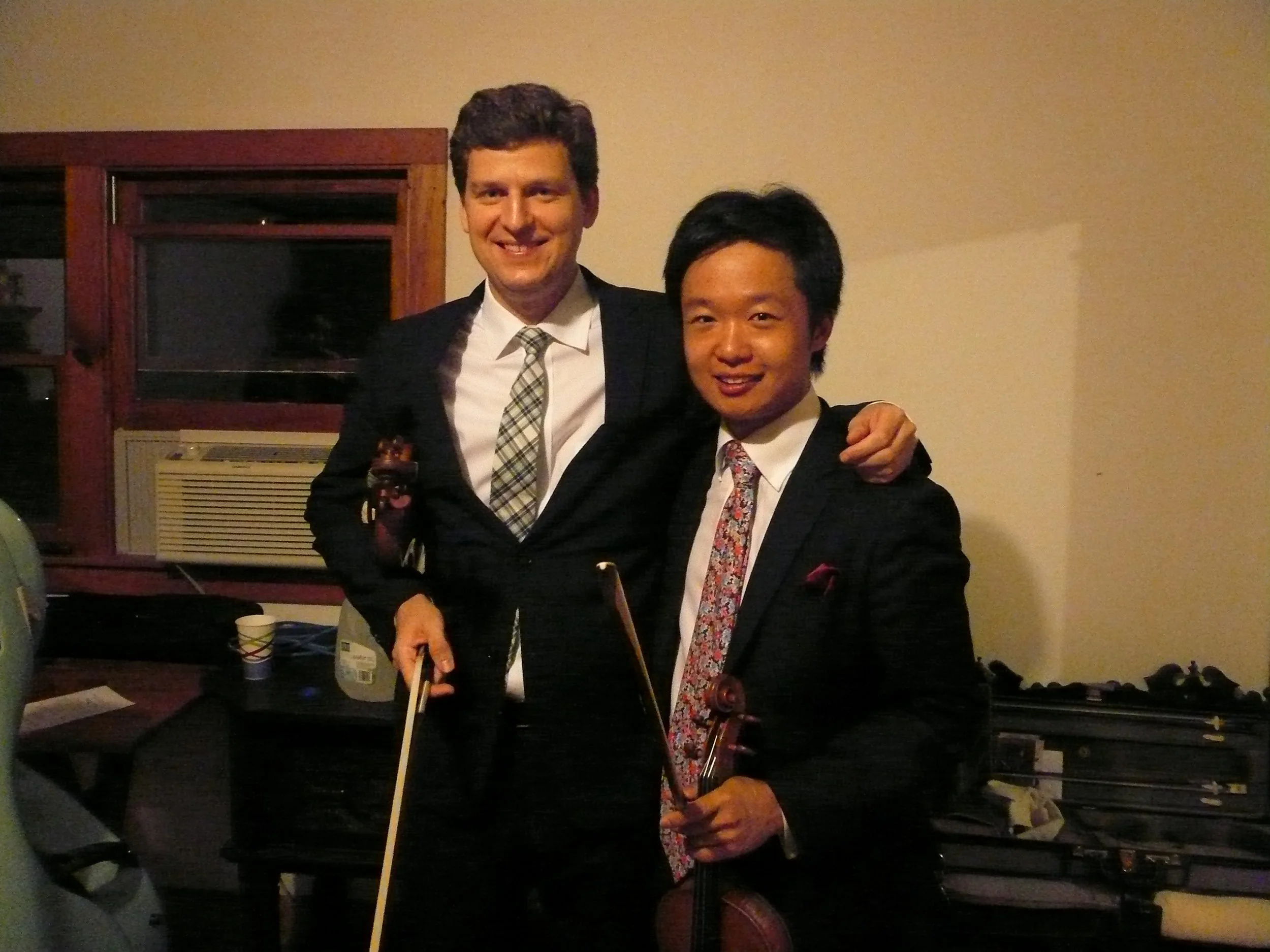 with James Ehnes, after our performance of "Souvenir de Florence" at Meadowmount School of Music's Gala Concert.