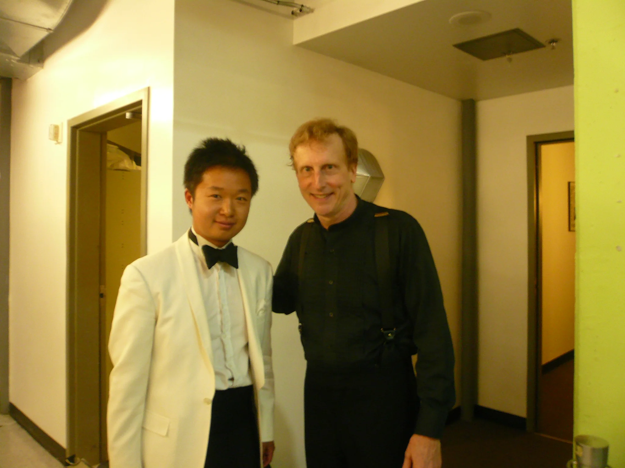  with Hugh Wolff, after our concert in the Benedict Music Tent, at Aspen Music Festival and School.&nbsp; 