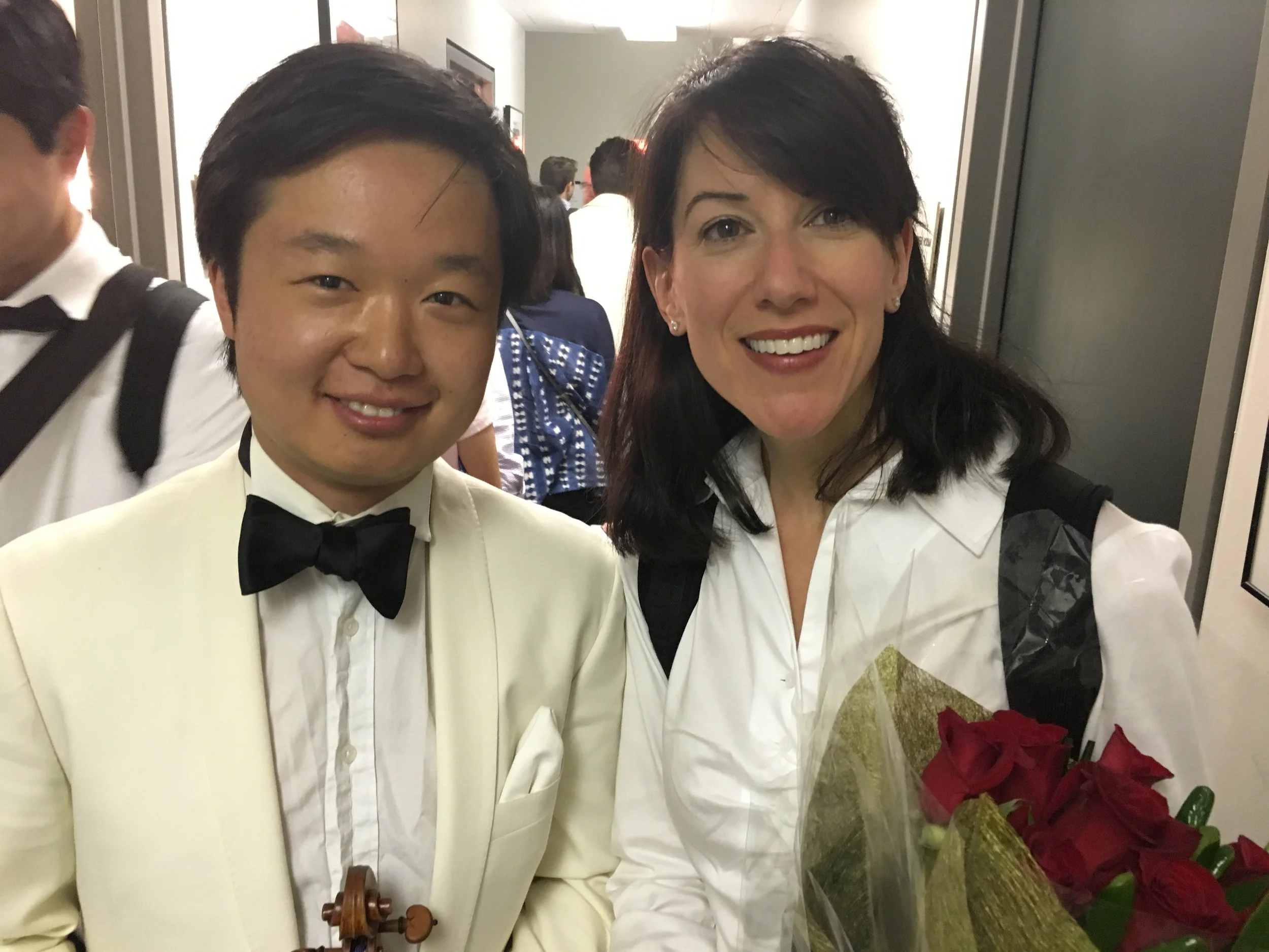 with Ellen DePasquale, after our concert at the Aspen Music Festival and School