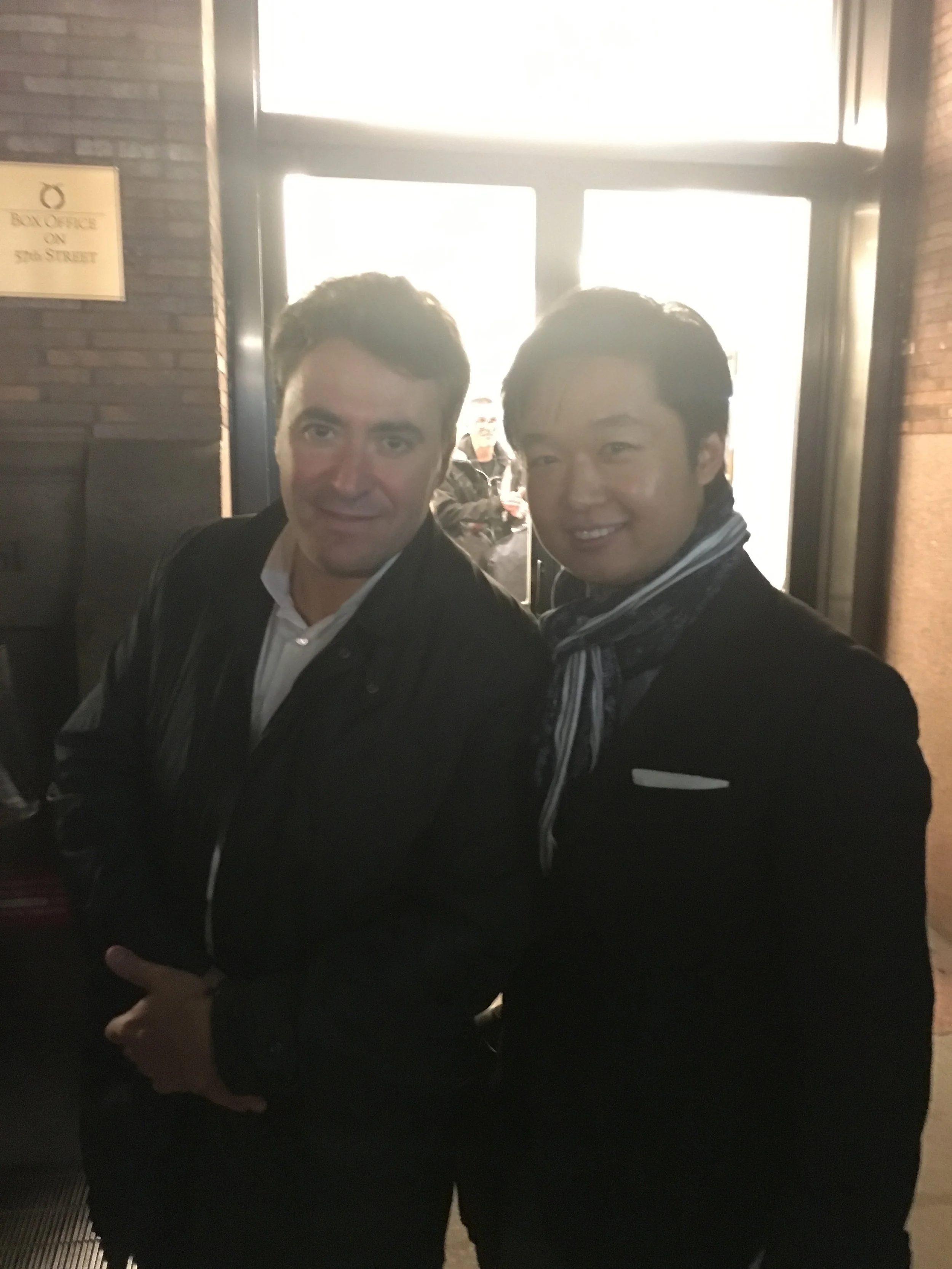 with Maxim Vengerov at Carnegie Hall backstage, New York. 