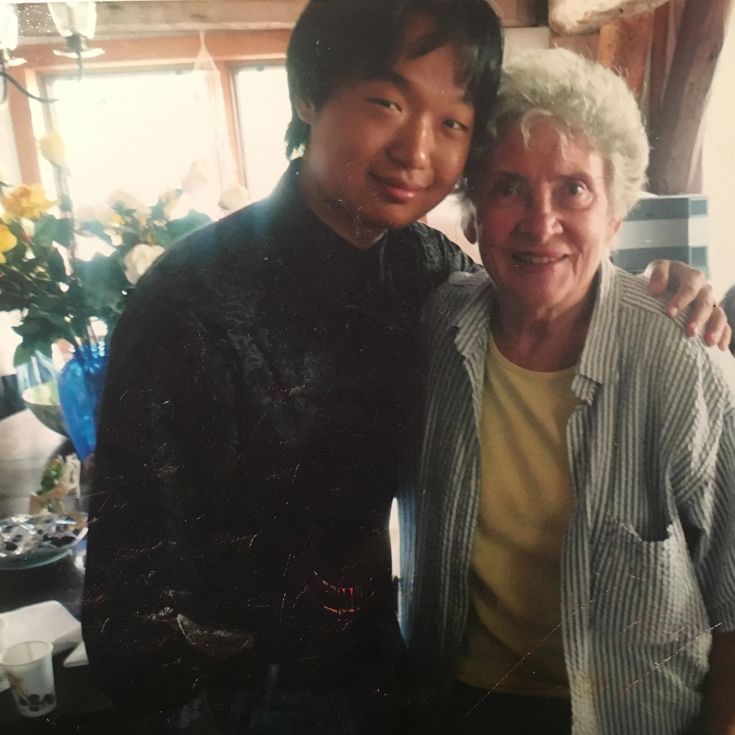 with my dear teacher Sally Thomas