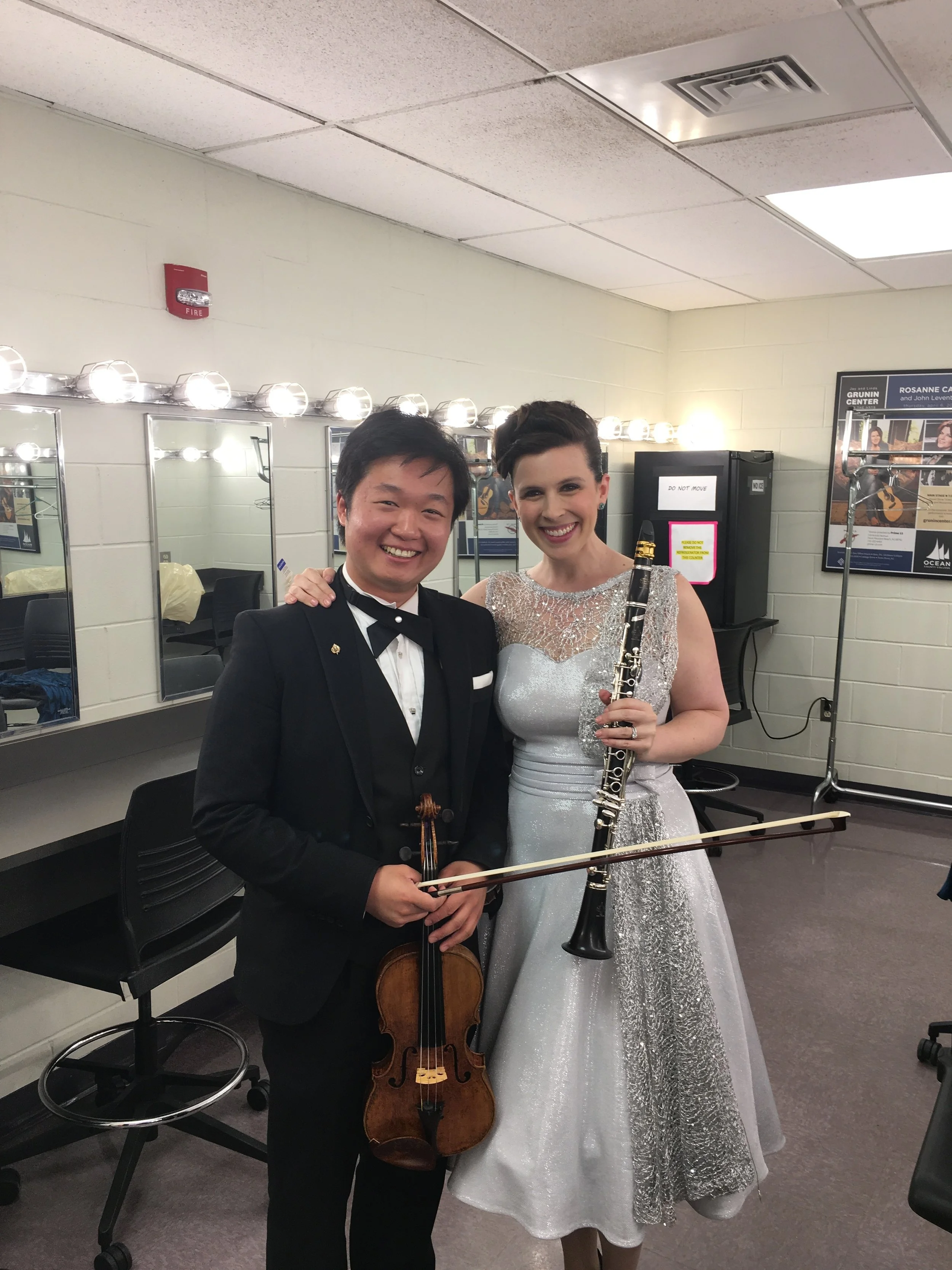 with clarinetist Angela Shankar