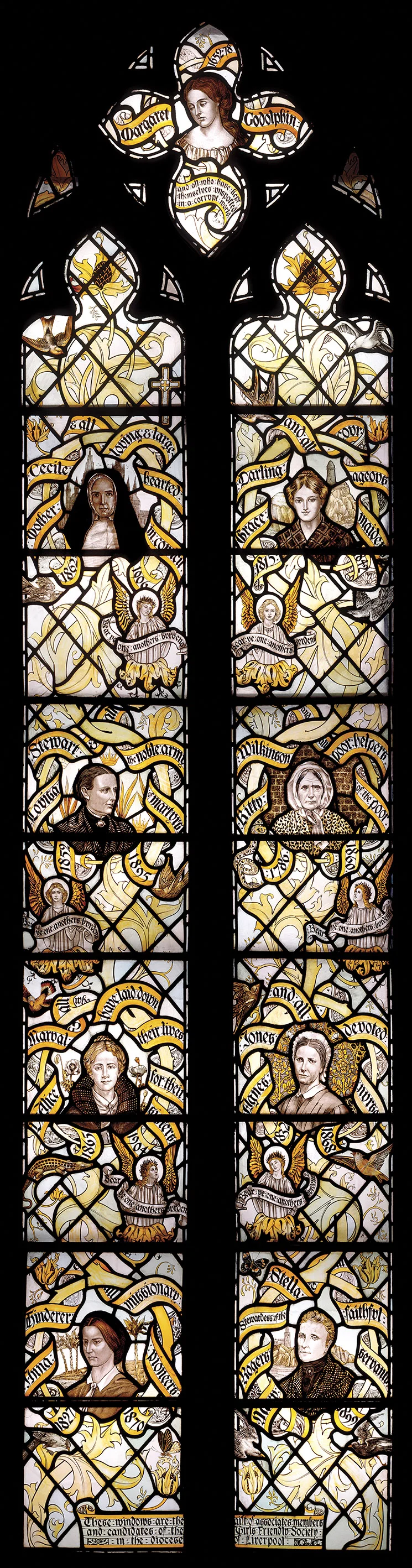 The final perspective corrected assembly of the Staircase window.