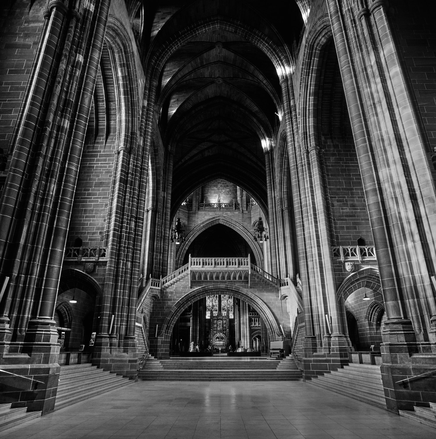 Liverpool Cathedral interior, viewed from the west end