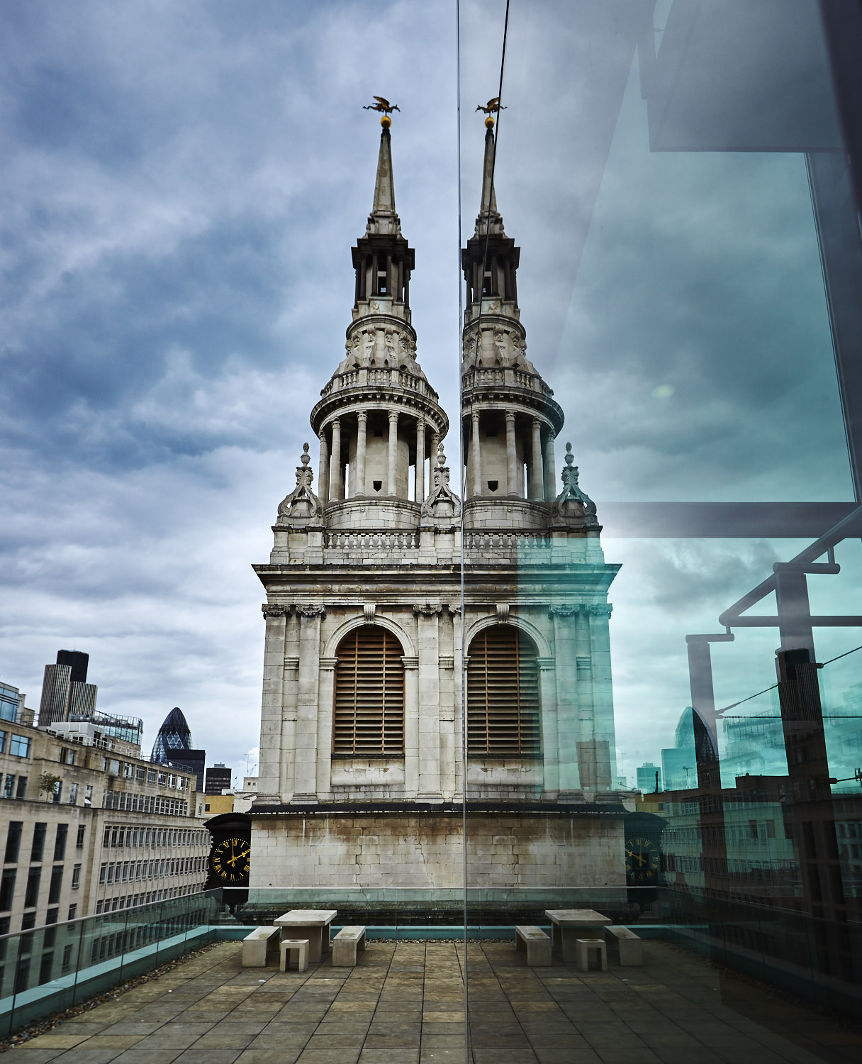 St Mary-le-Bow Church from Bow Bells House