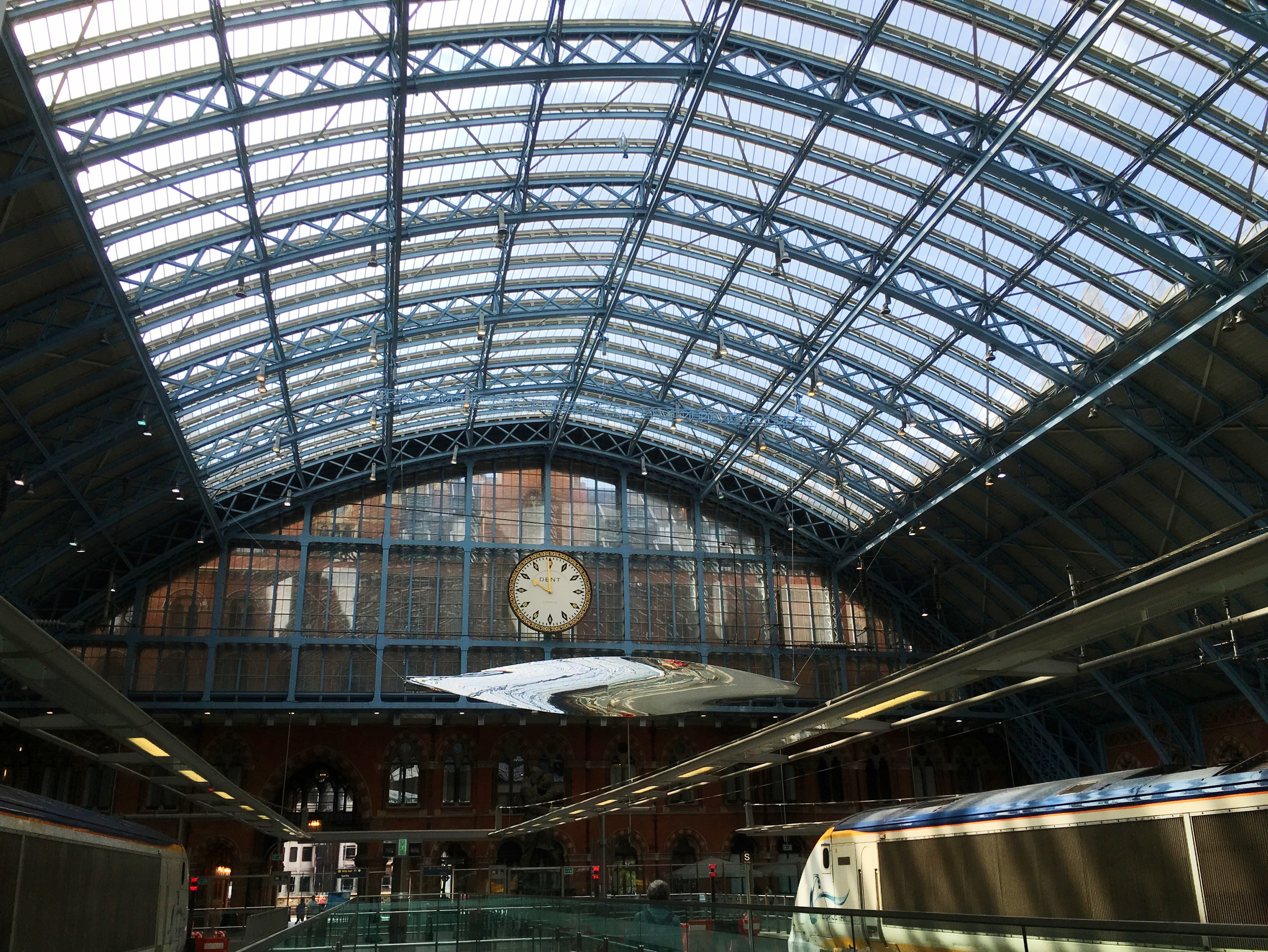 ' Thought of train of Thought ' by Ron Arad at St Pancras (own photo)