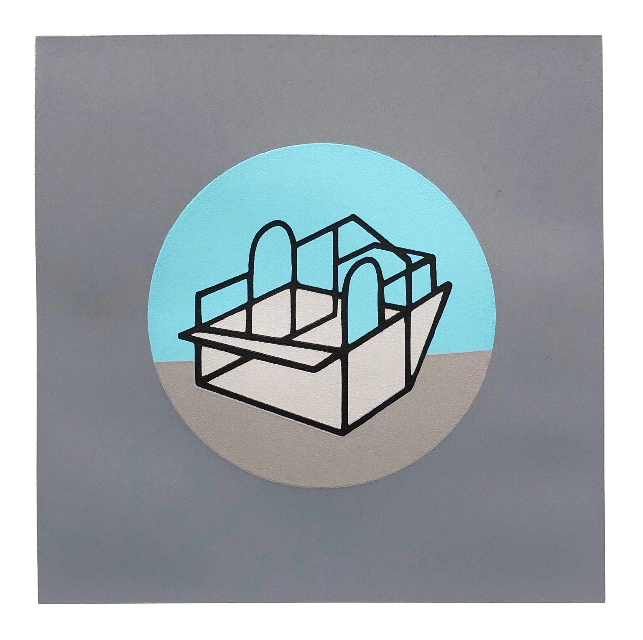   ‘Device Builder’   serigraph on Arches paper 8 x 8” 