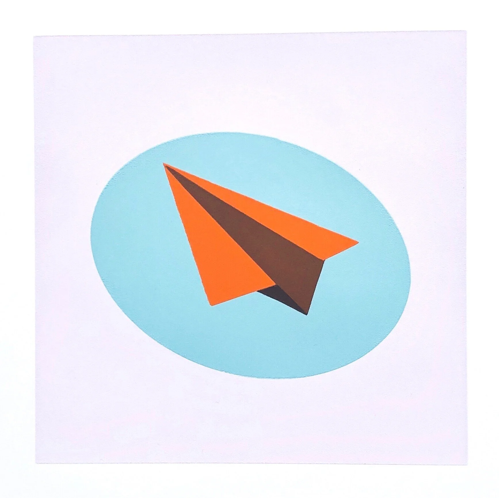   ‘Device Airplane’   serigraph on Arches paper  8 x 8” 