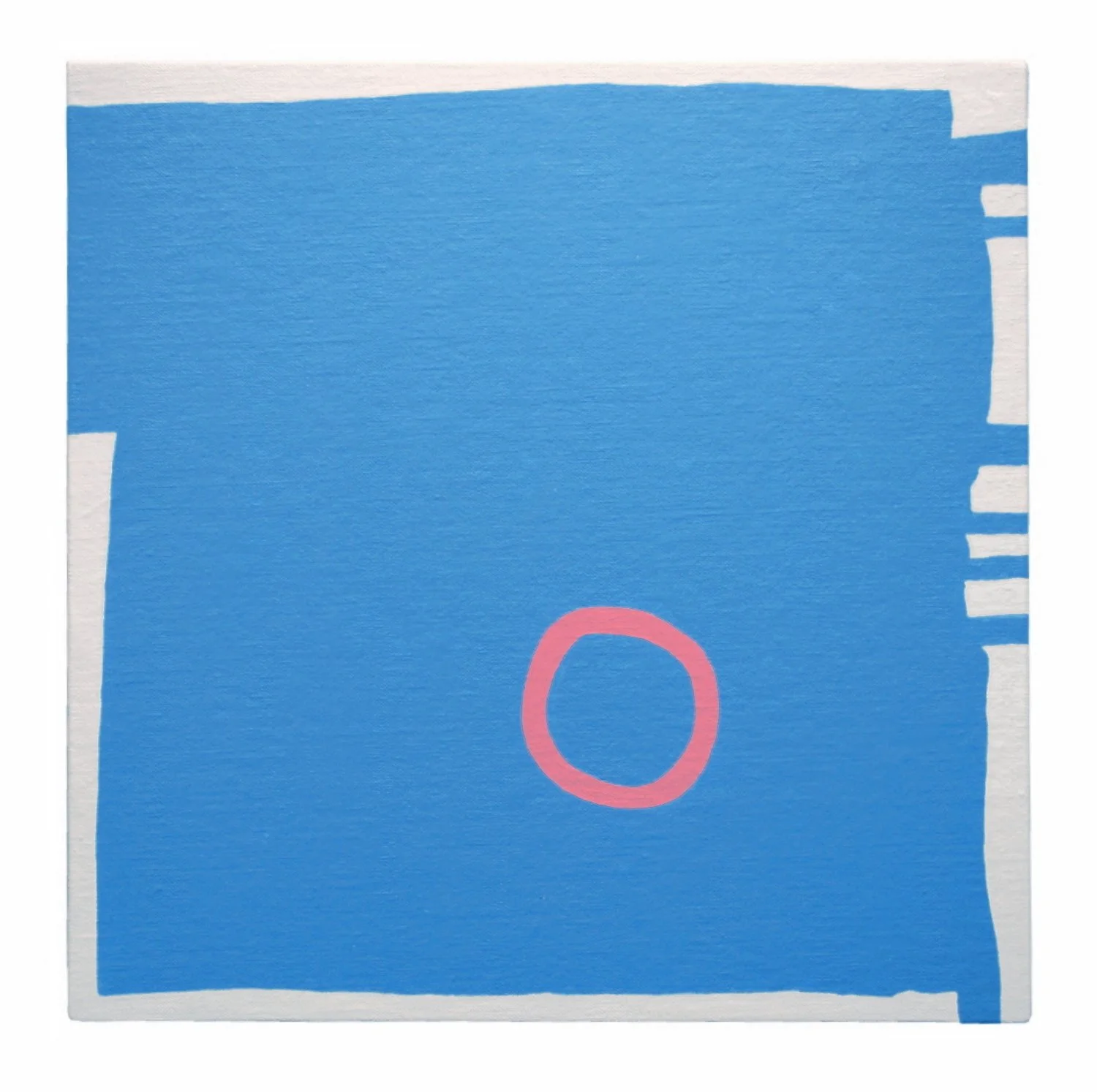   ‘Catchment Pink Ring’    Oil on linen over panel 18 × 18” 