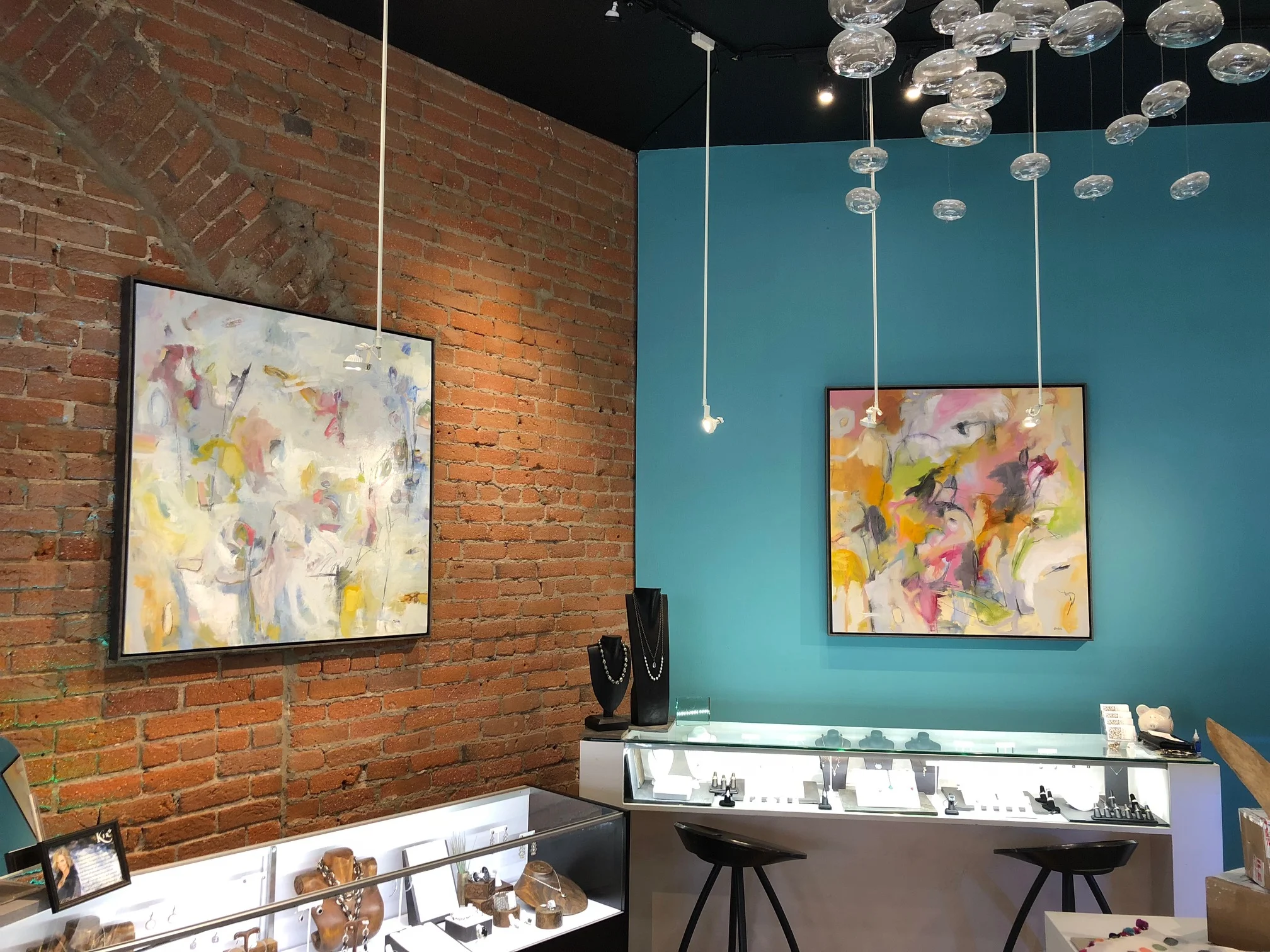 Starfish, Boulder limited engagement, several abstract paintings