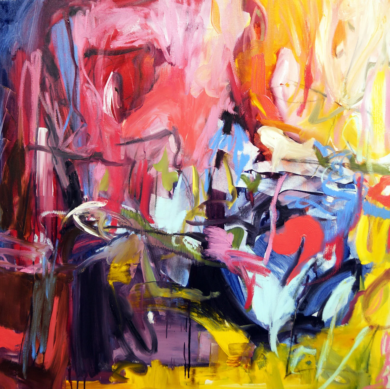 Red Velvet, 40x40, Oil on Canvas