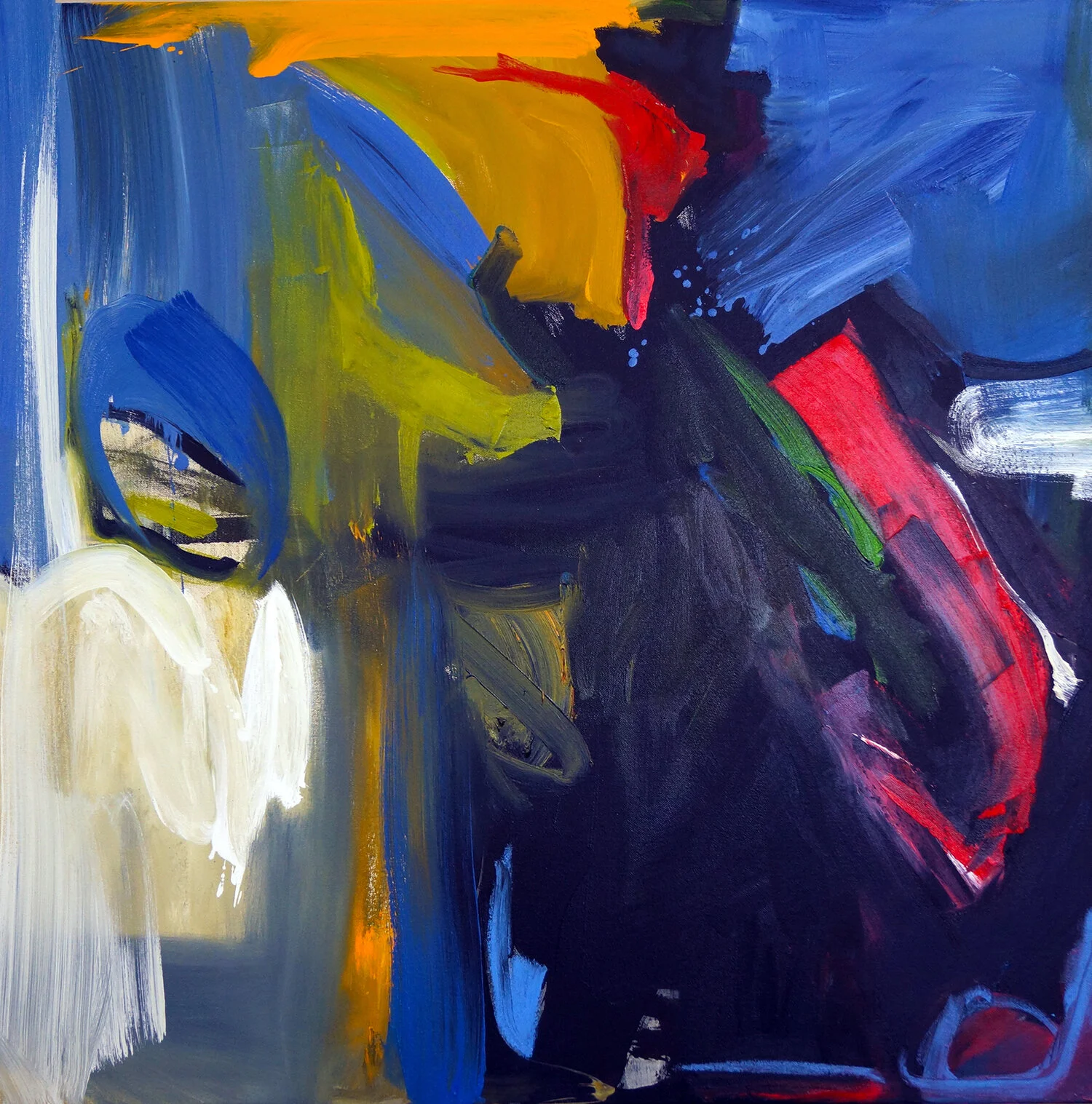 RED to Green #1, 36x36, Oil on Canvas
