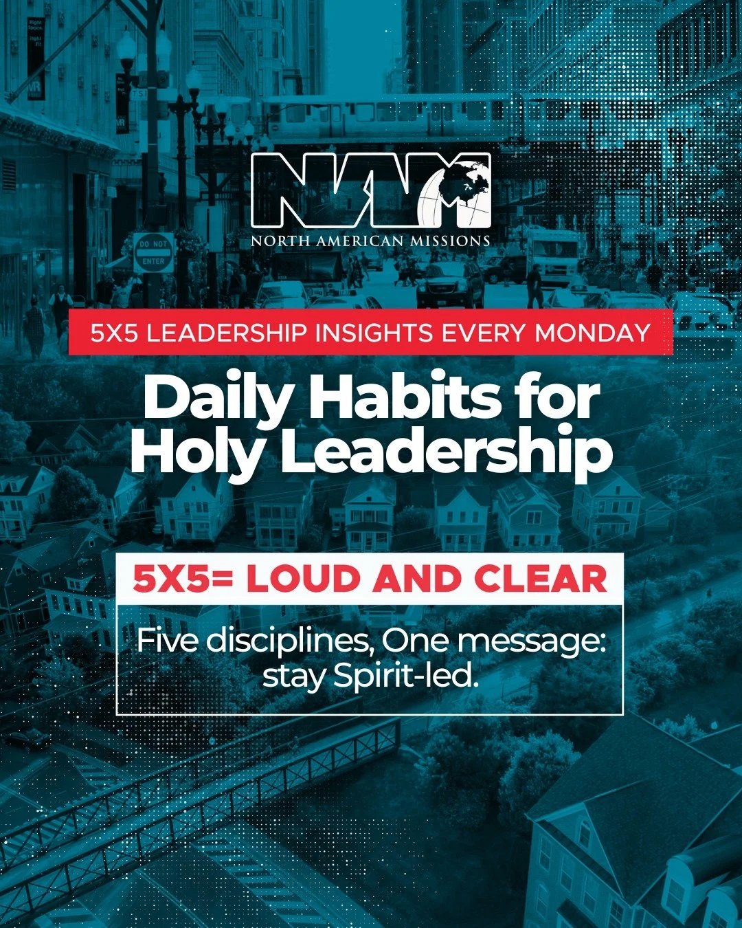 Daily Habits for Holy #Leadership
#5x5 = Loud and Clear: Five disciplines, One message: stay Spirit-led.
✅ Prayer first
✅ Absorb the Scripture
✅ Listen for Spiritual promptings
✅ Guard the margins
✅ Reflect and realign