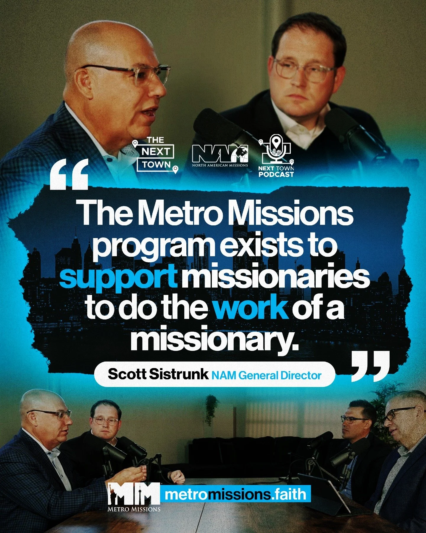 Reaching metro areas require extraordinary effort. North American Missions developed the #MetroMissions program to help partner with the #missionaries to reach their metro city! 🏙️ Watch more at https://nexttownpodcast.com