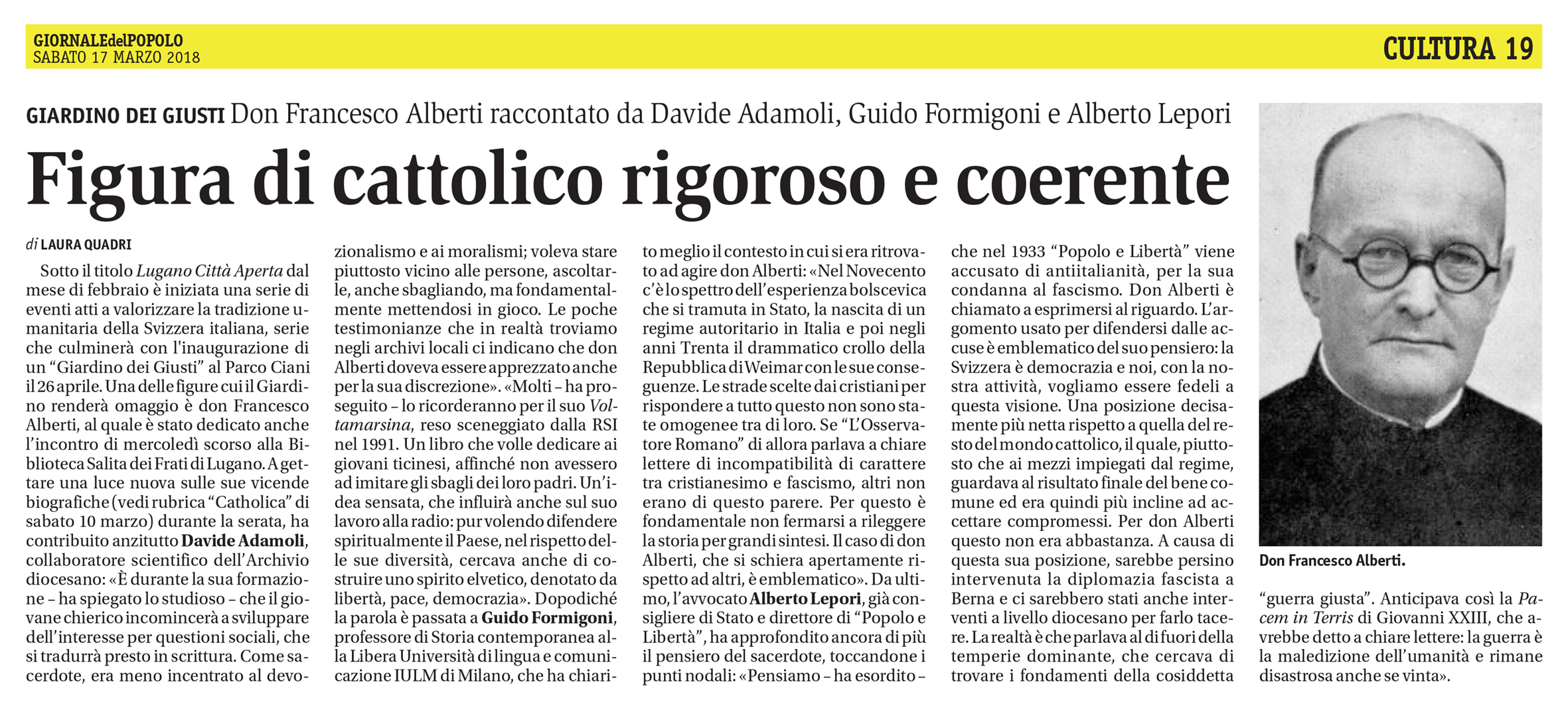 17.03.18 - Giornale del Popolo