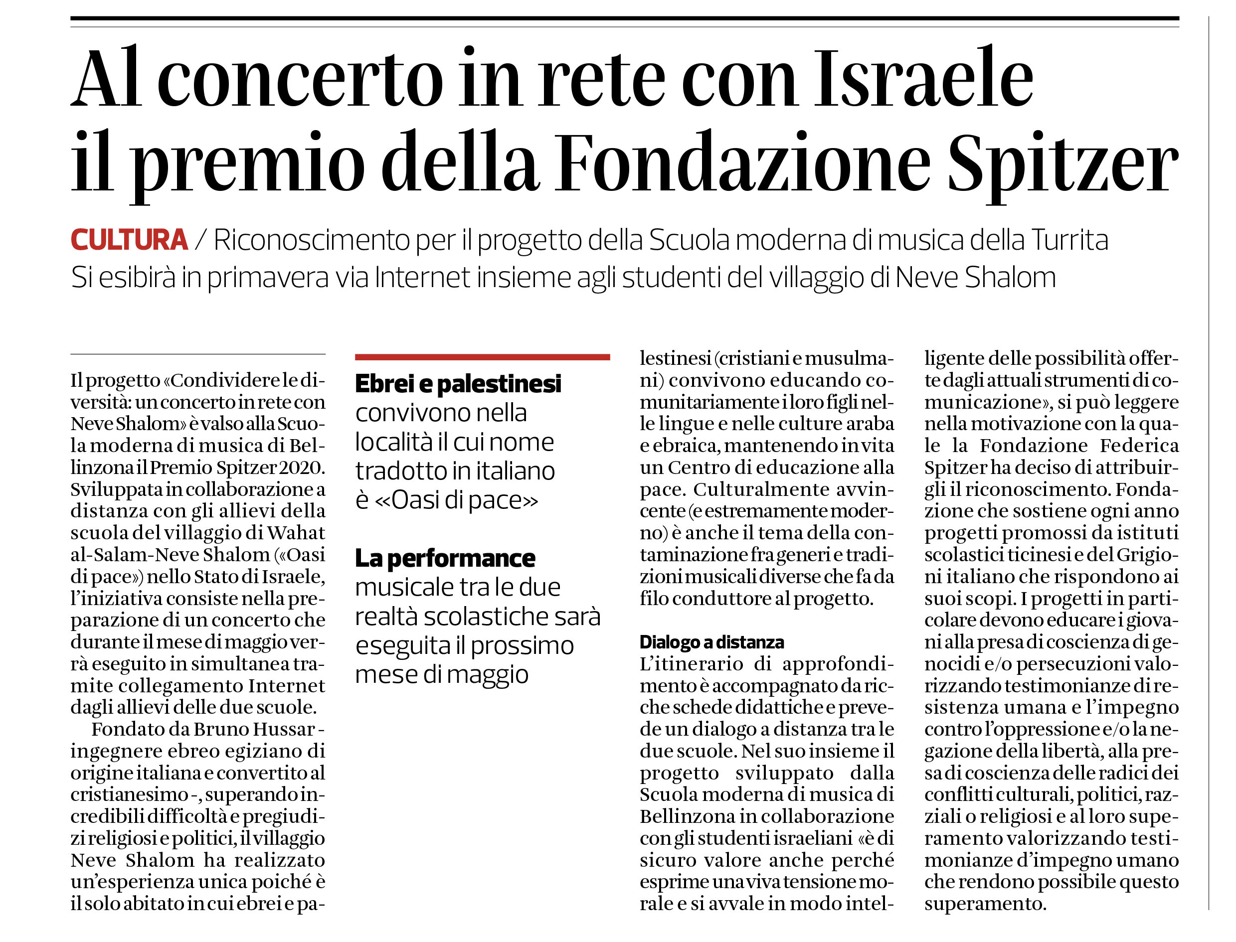 24.01.20 - Corriere del Ticino
