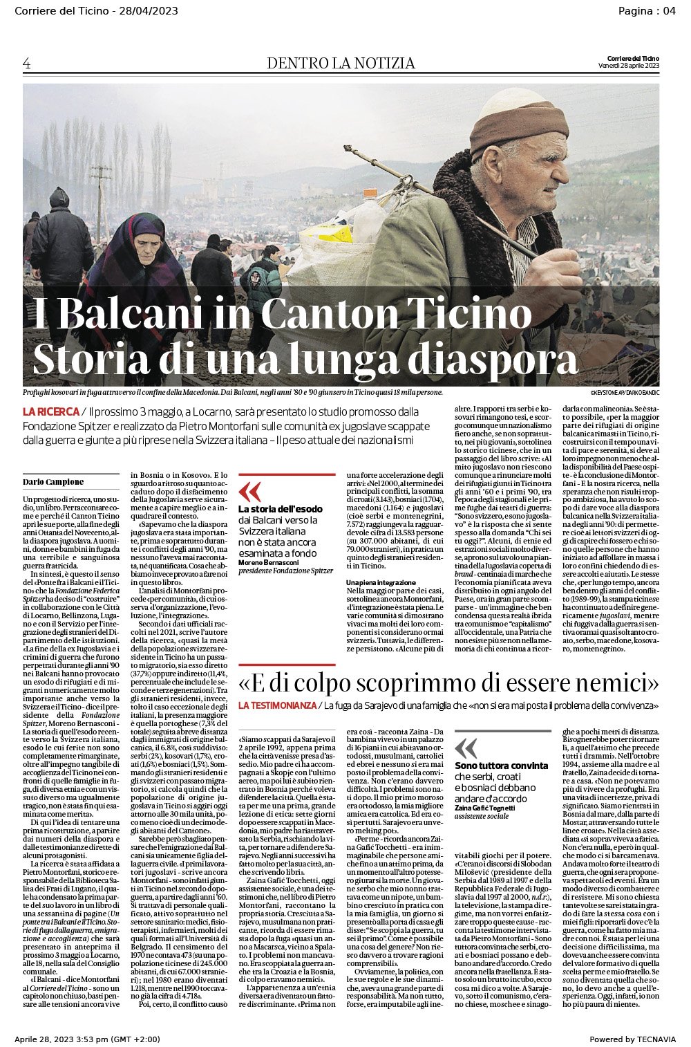 28.04.23 - Corriere del Ticino