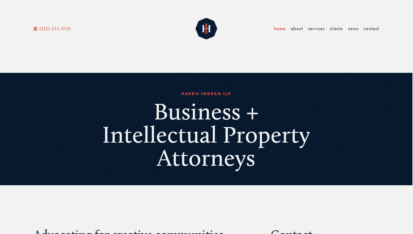 Harris Squarespace Template