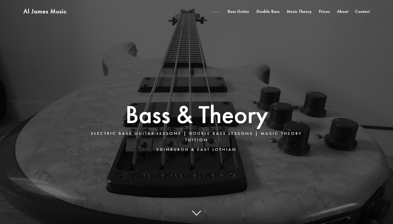 Music & Bass Tuition Squarespace Website Design