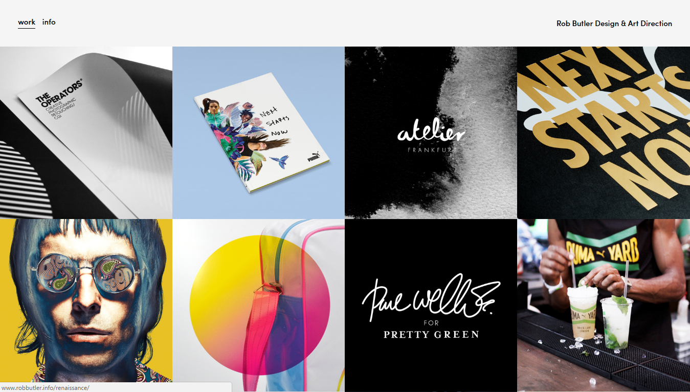 Graphic Design Squarespace Website Example