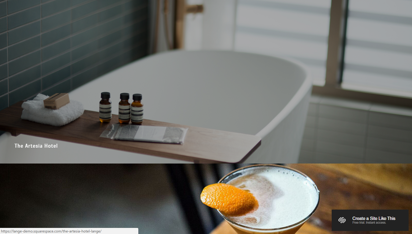 Lange Template Squarespace