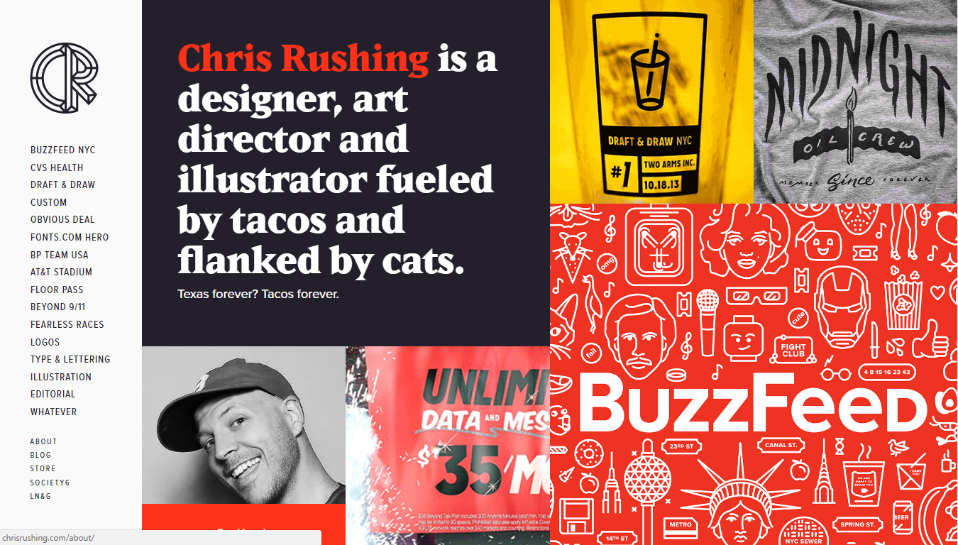 Typography Squarespace Website Design