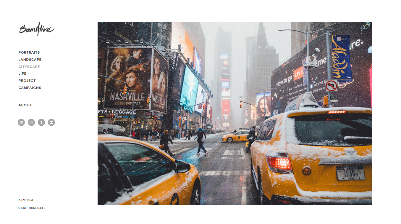 Travel Photography Squarespace Website