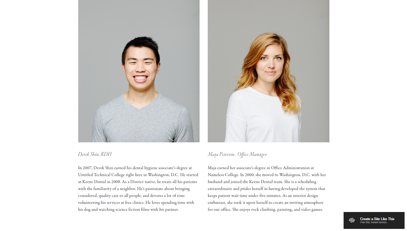 Keene Template Squarespace