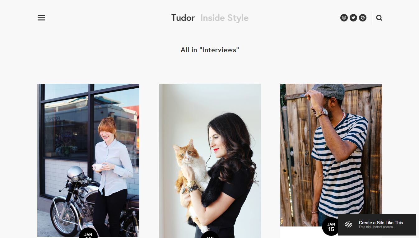 Tudor Template Squarespace