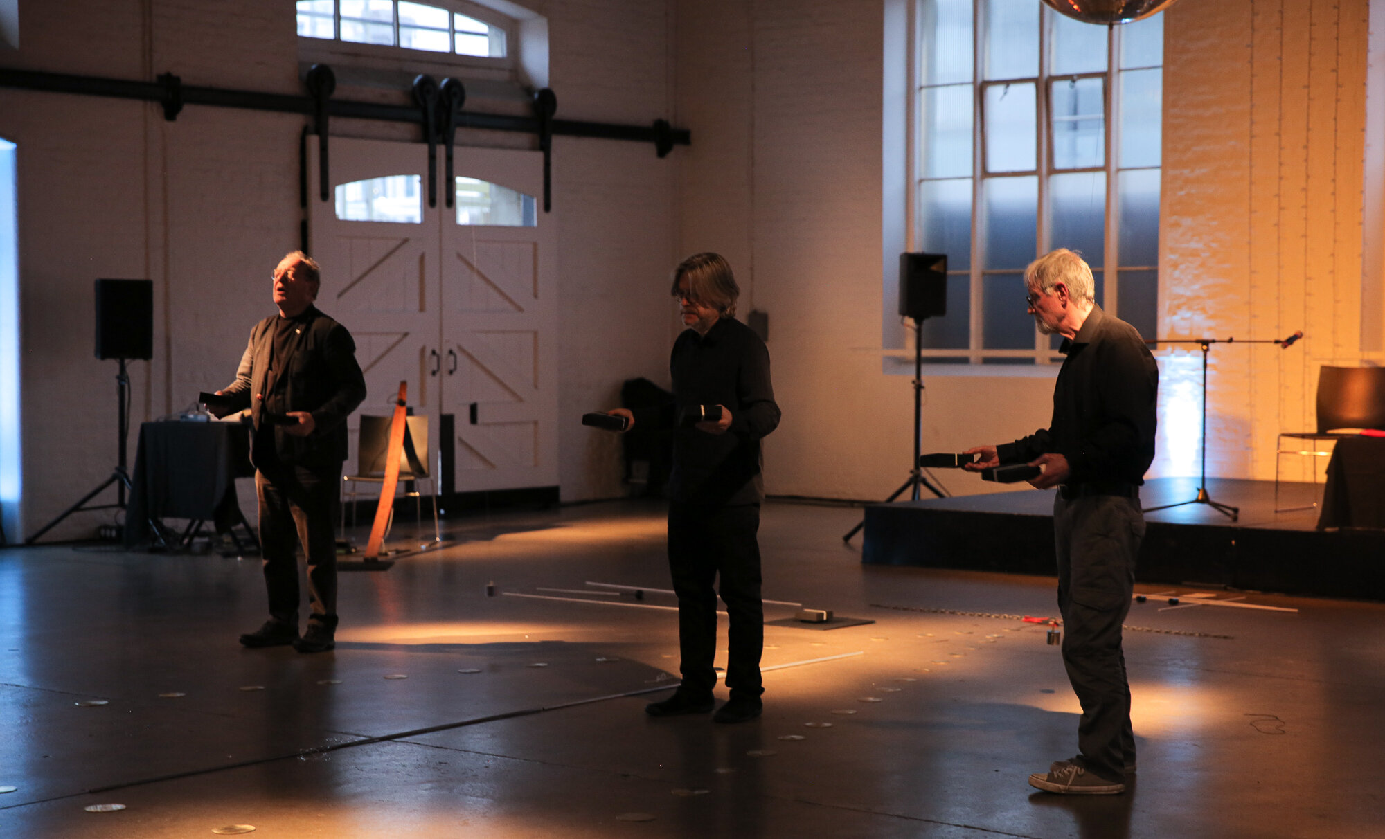  Max Eastley with Aleks Kolkowski and Phil Minton –  Still and Silent, Moving and Sounding Longplayer Day 2019 