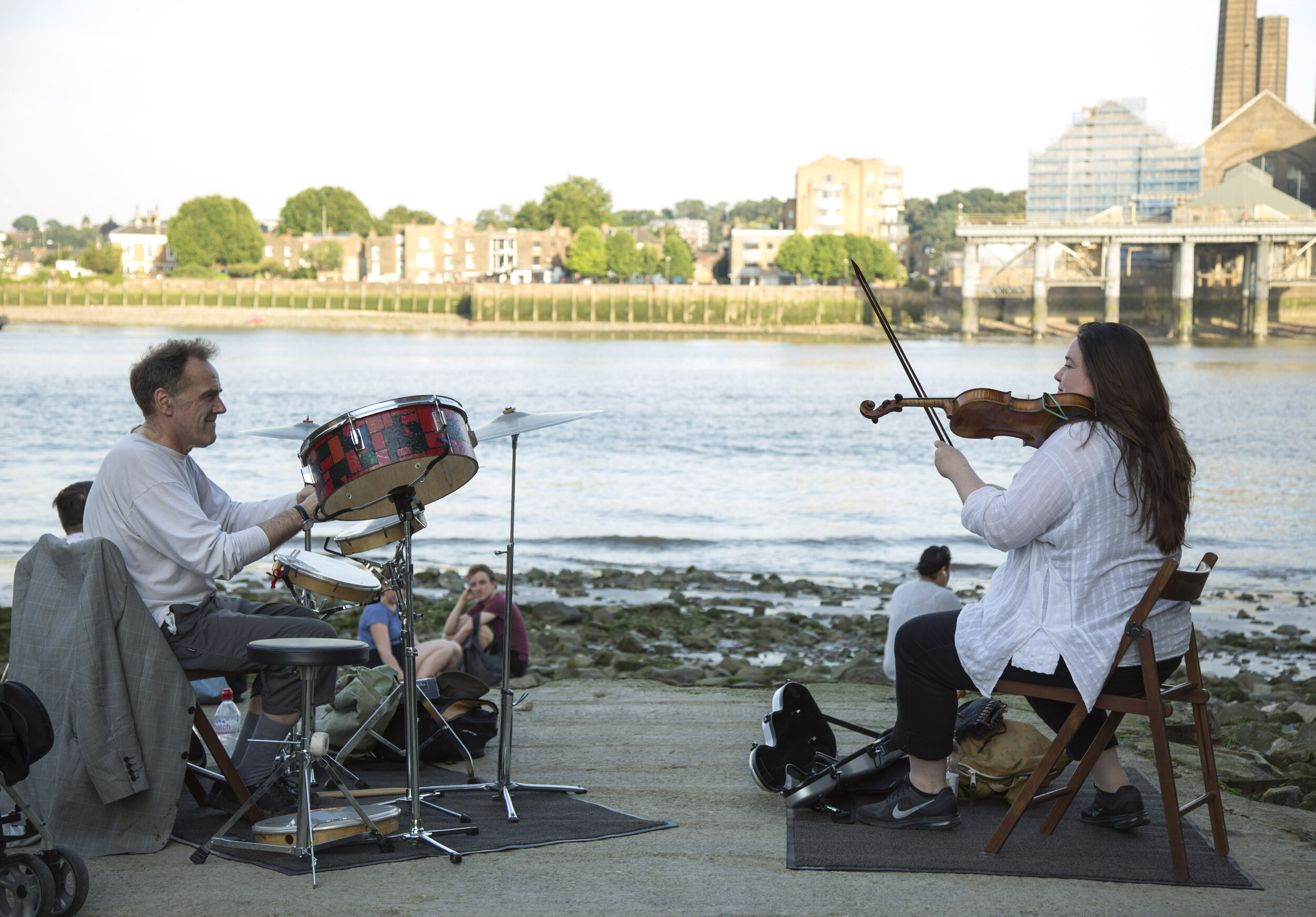  Charles Hayward &amp; Laura Cannell Longplayer Day 2017 Photograph: Felicity Hammond 