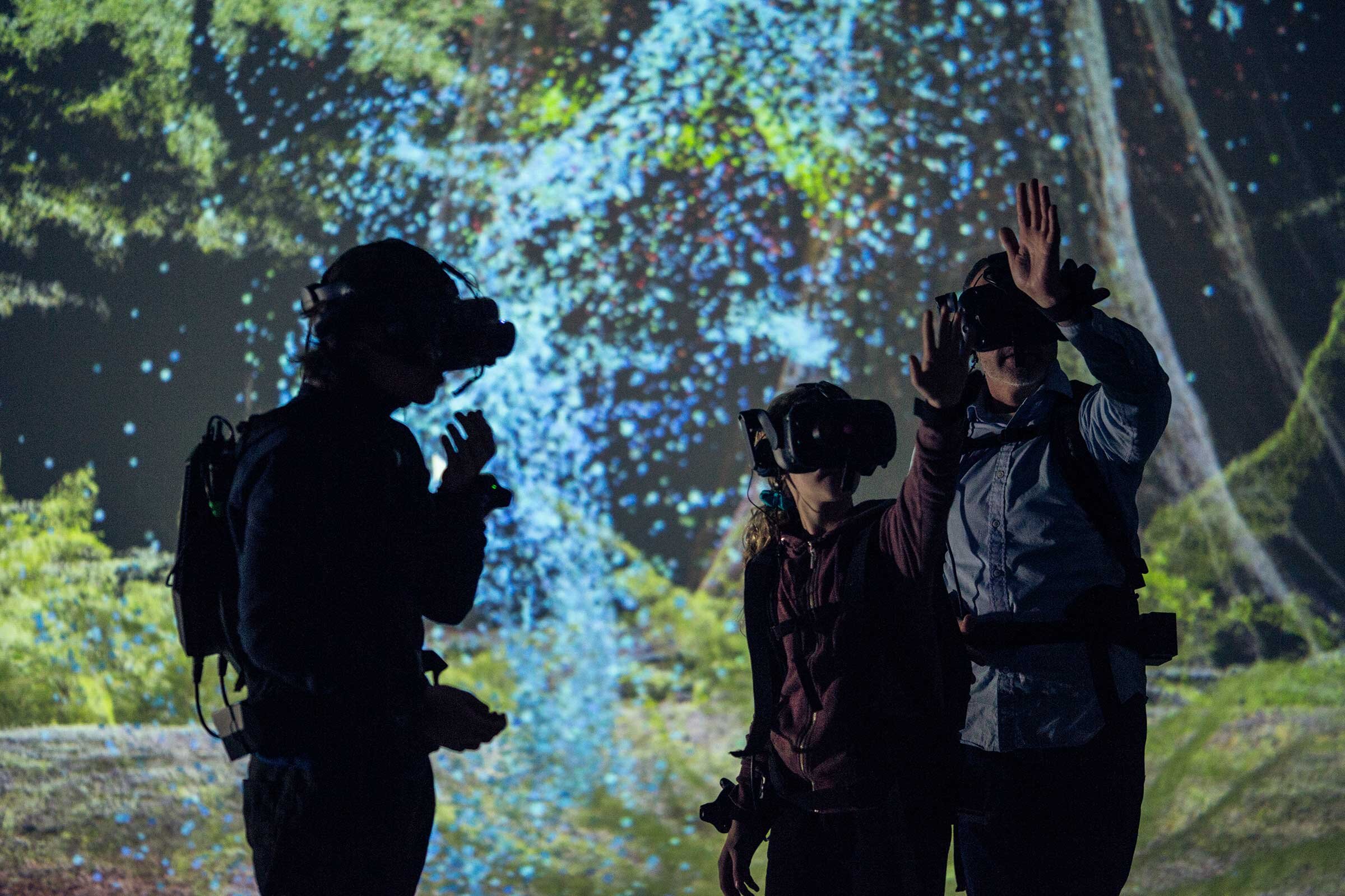 'We Live in an Ocean of Air' (VR), the Saatchi Gallery, London. Photograph: Marshmallow Laser Feast.