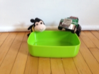 Bee and truck are ready for their breakfast. (I just grabbed two objects that were nearby. No special characters, though they may become special if we develop this story over time.) 