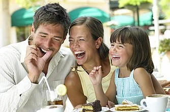 Our whole family can laugh together in a model-worthy way. (Not depicted here)