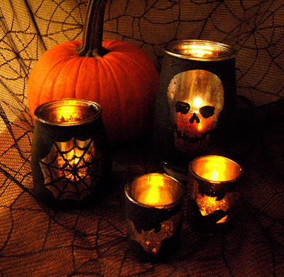 How to make "Mercury Glass" Halloween Votives