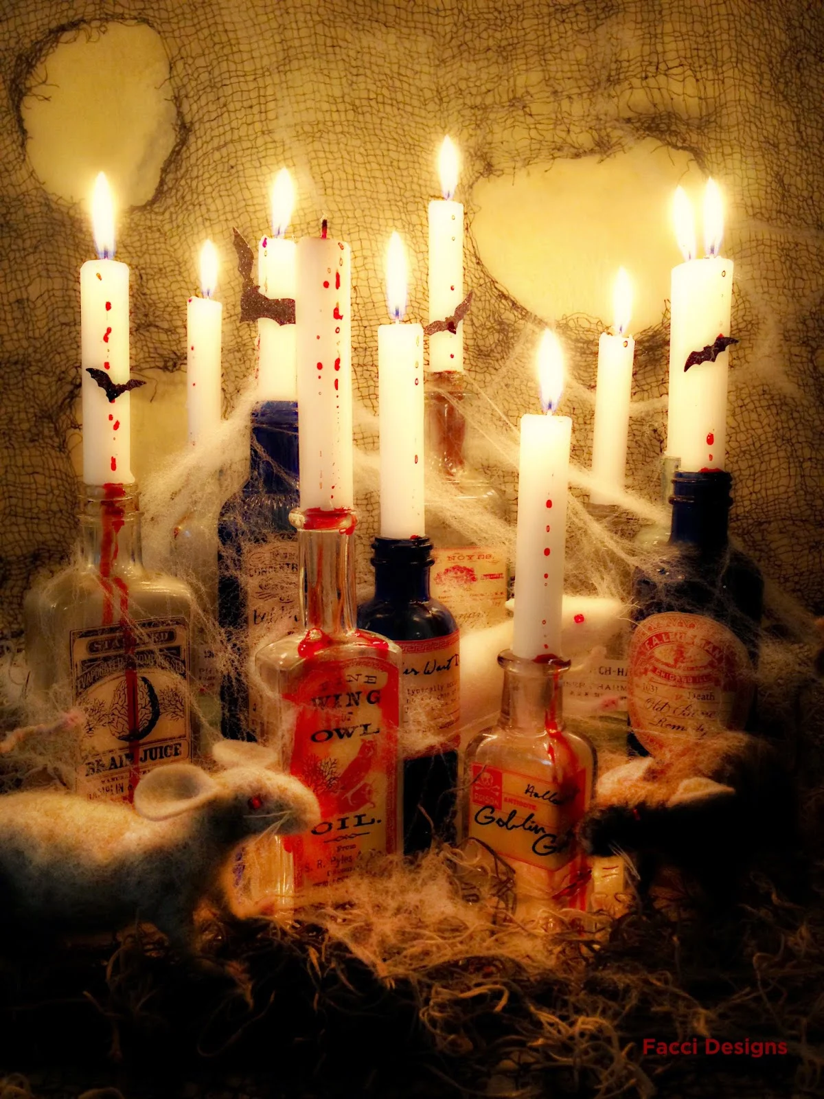 Halloween Apothercary Bottle Centerpiece