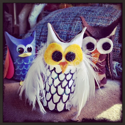 How to make paper towel tube owls