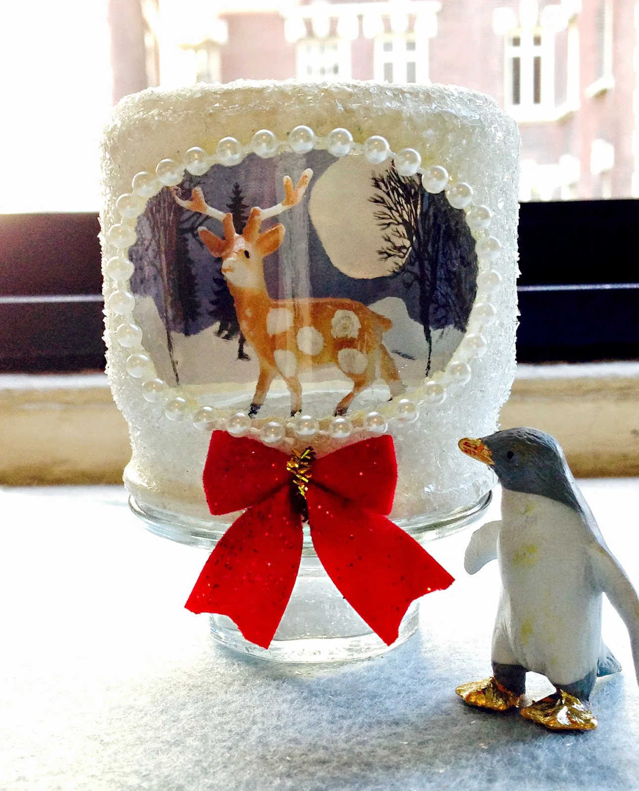 A Candy Jar Winter Wonderland Globe