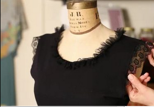 Cute ways to sew lace to a shirt