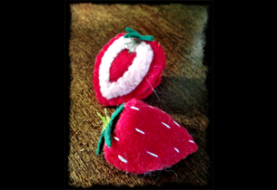 How to make felt strawberries