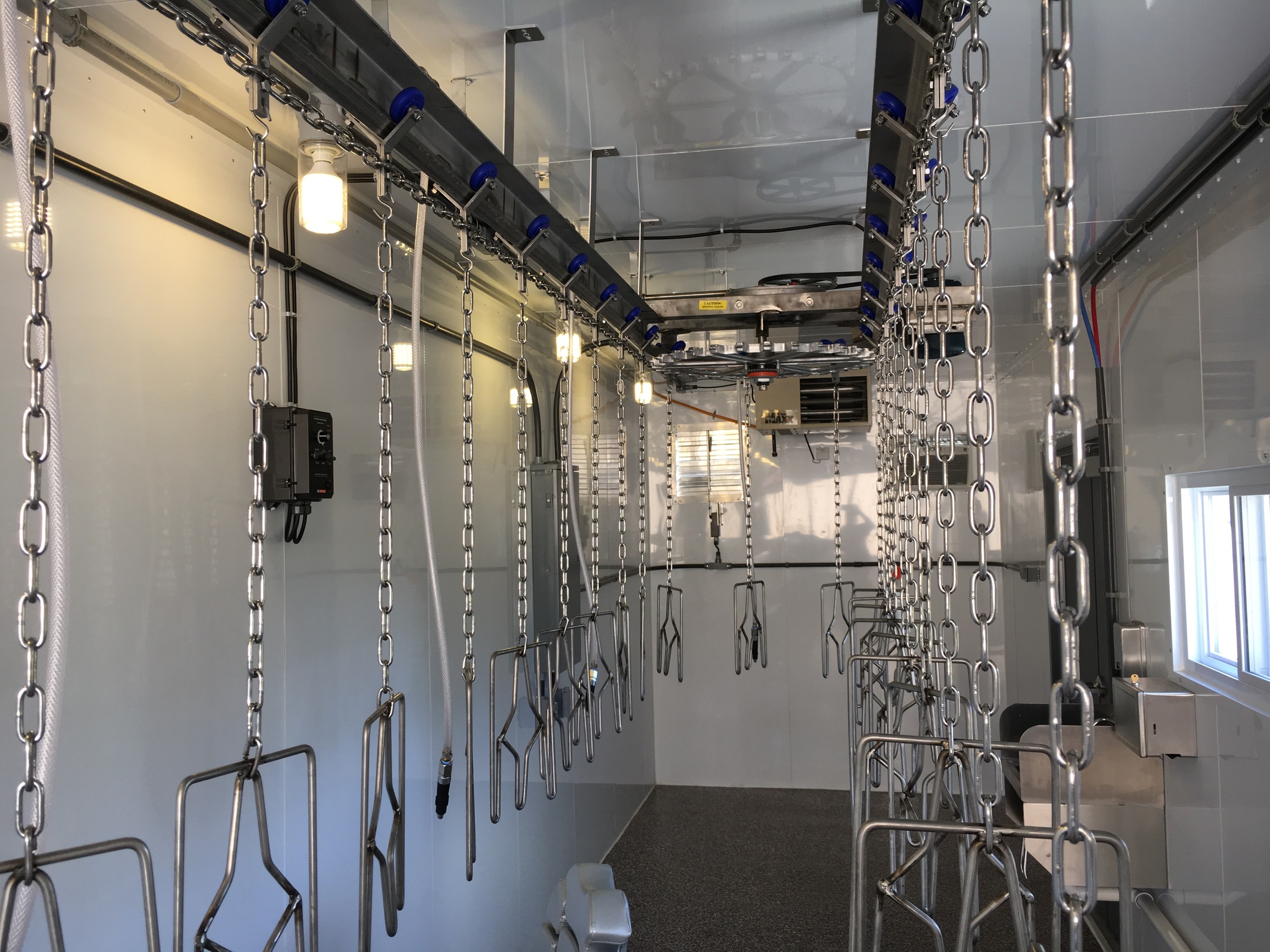 ALL STAINLESS STEEL, VARIABLE SPEED, EVISCERATION LINE JUNE 2016