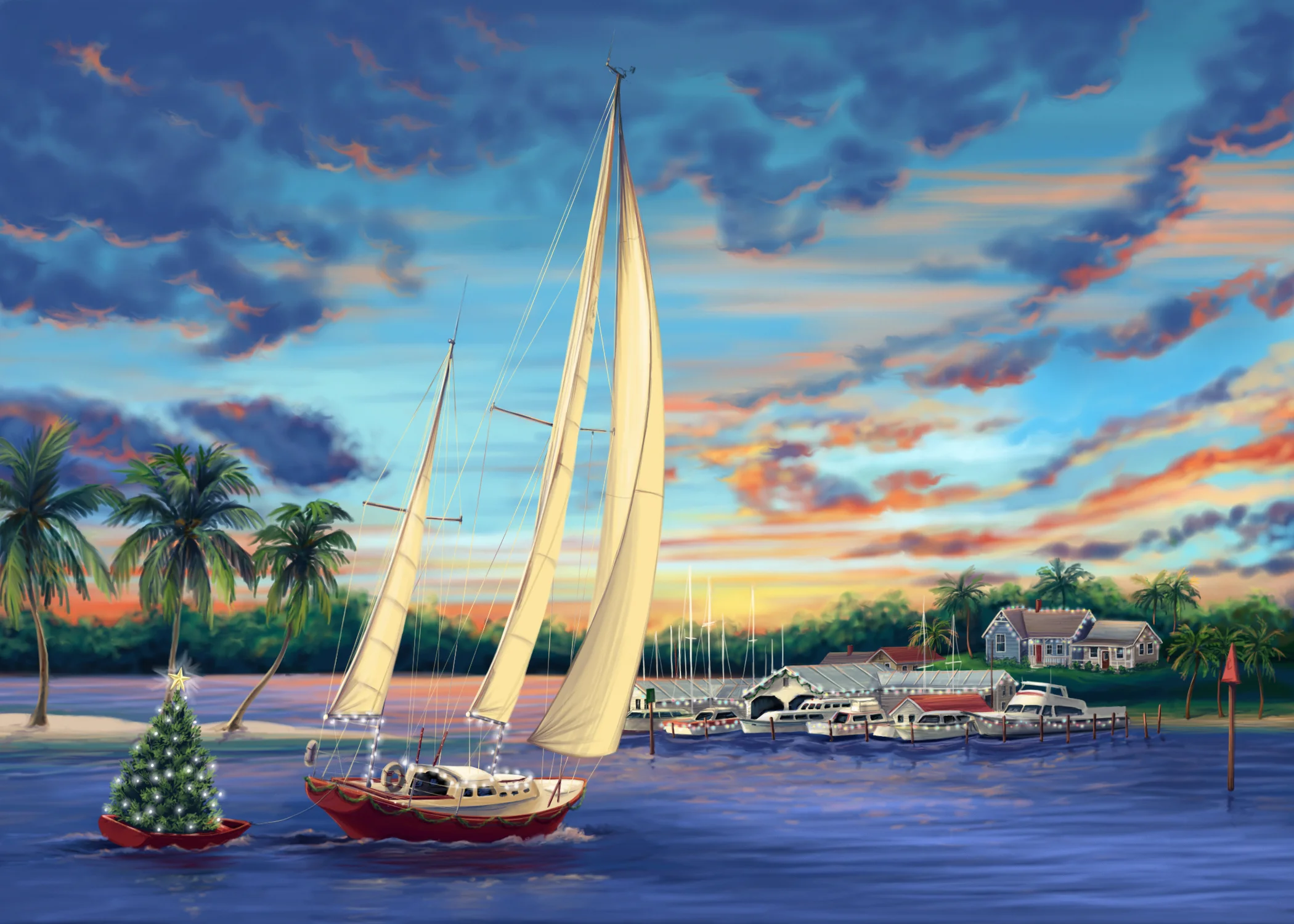 Christmas card for the Florida market.