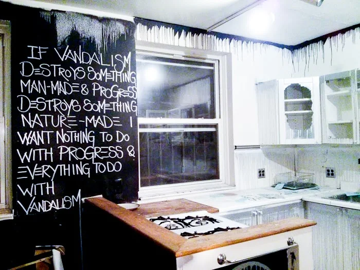 Secret street art show #surpluscandy, brought to you by Hanksy