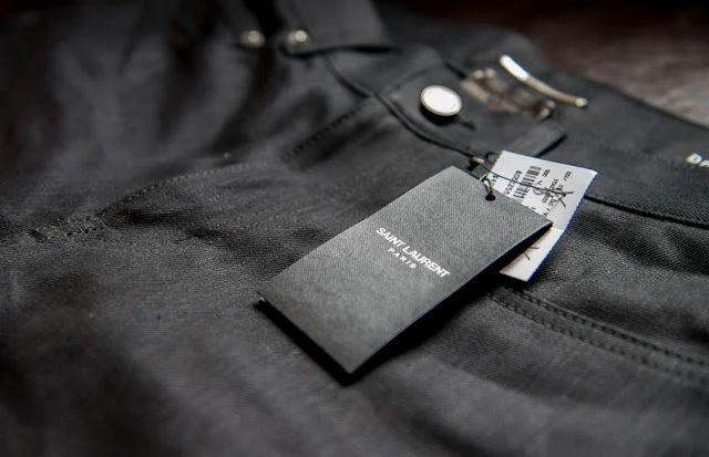 Saint Laurent by Hedi Slimane - 16cm Raw Black Skinny Jeans