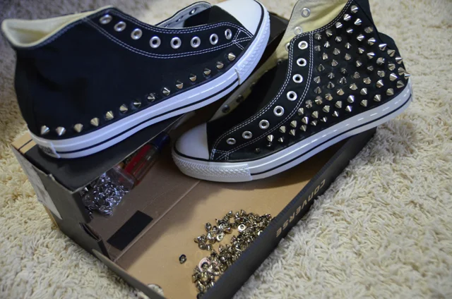 Fashion DIY: Studded Converse High Tops