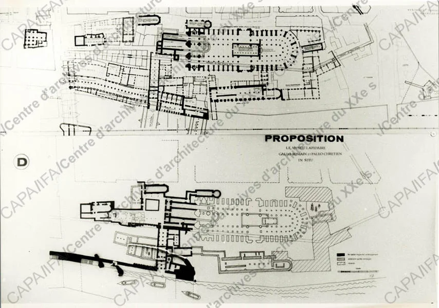 1966-67 Vue d'une proposition (non réalisée) Crédits: SIAF / Cité de l'Architecture et du Patrimoine / Archives d'architecture du XXe siècle Source Lien
