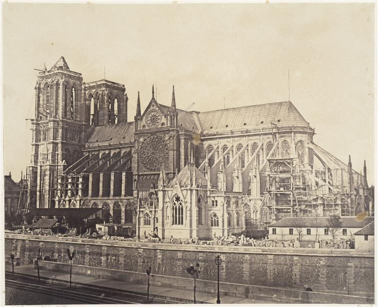 Credited to Le Gray, Cathédrale Notre-Dame de Paris. 1859. Source: Lien